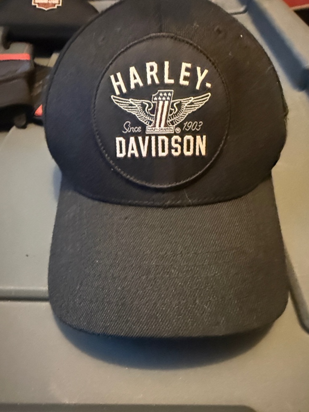 Harley-Davidson Black Cap with White Emblem